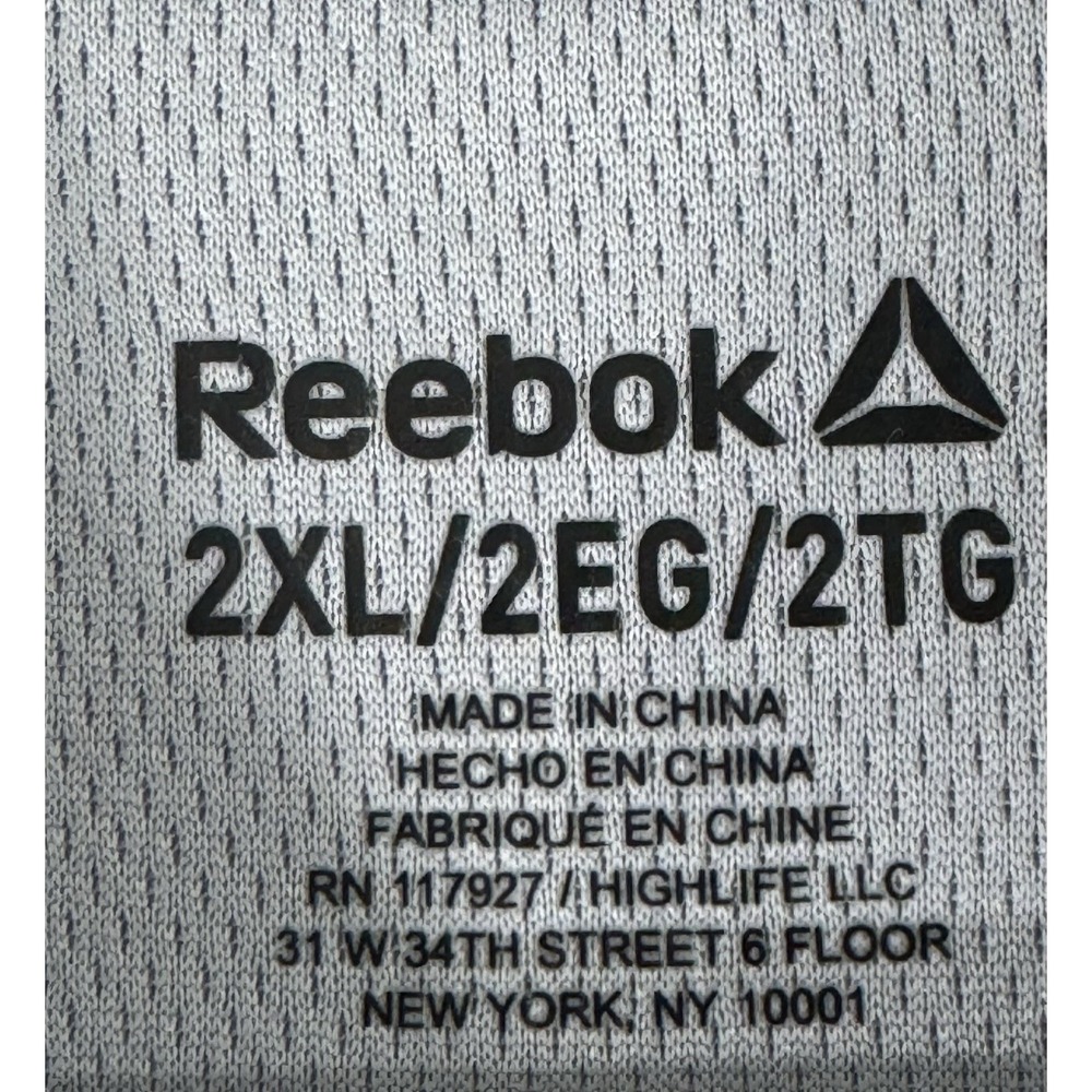 Reebok Men Gray‎ Striped Short Sleeve Casual Polo Shirt Size 2XL - Picture 5 of 6
